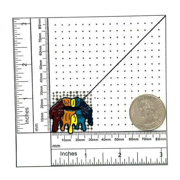 ⭐Cartoon Rainbow Lip Melting Enamel Pin Colorful Badge Brooch multicolor sexy - Picture 8 of 8